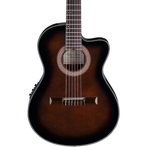 Ibanez GA35 Thinline Acoustic-Electric Classical Guitar Dark Violin Burst | Guitar Center