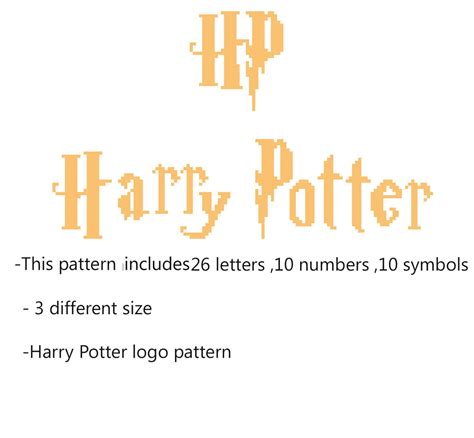 Harry Potter Cross Stitch font alphabet chart Monogram font | Etsy