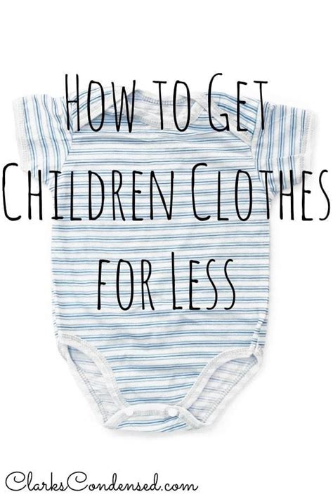 How to Get Kid's Clothes for Less