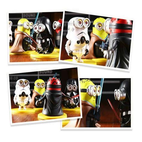 4Pcs Star Wars Minions Action Figures Toys PVC Material Toys Decor - GEEKMAXI.COM