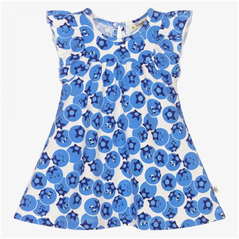 The Bonniemob - Organic Cotton Blueberry Dress | Childrensalon Outlet