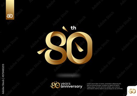 Number 80 gold logo icon design, 80th birthday logo number, 80th anniversary. Stock Vector ...