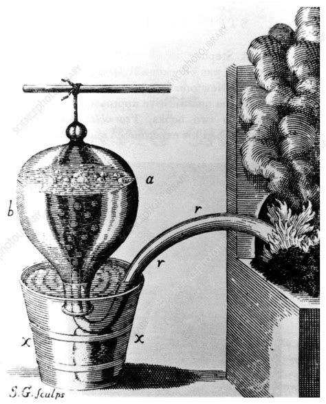 Hales' pneumatic trough for gas collecting, 1720s - Stock Image - V900 ...