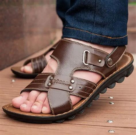 2015 Best selling Classic Design Men Sandals Hemp+ Genuine Leather ...