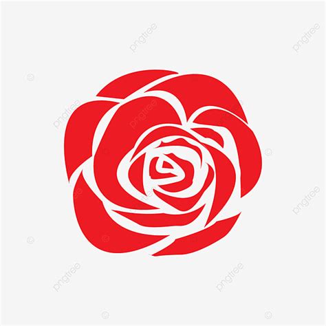 Templat Design Vector PNG Images, Rose Icon Design Template ...