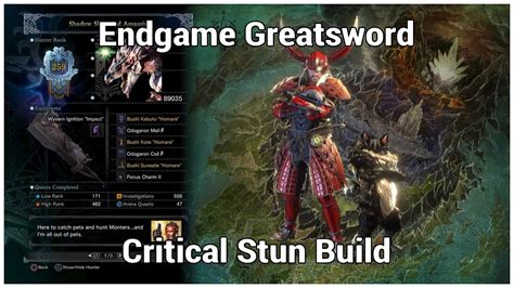 MHW Greatsword Crit Stun Build - YouTube