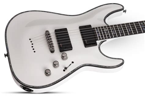 Schecter Hellraiser C-1 - gloss white - gloss white Solid body electric guitar white