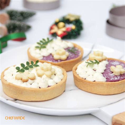 3" Round Tart Pan Set with Removable Bottom 4Pcs - CHEFMADE official store