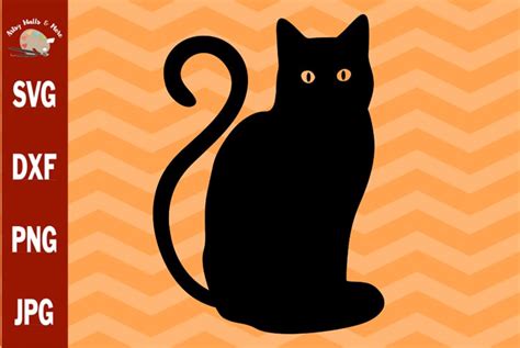 Black Cat svg, Halloween black cat svg cut file, cat svg dxf