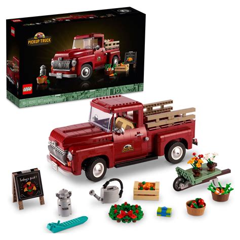 LEGO 1950s Vintage Pickup Truck 10290, Adult Building Set with Seasonal Accessories, Collector's ...