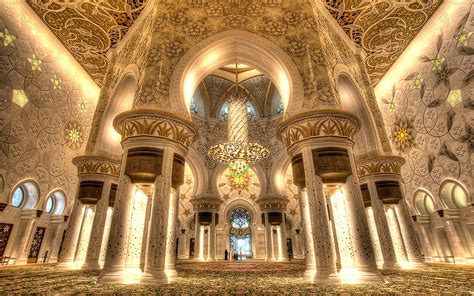 Grand Mosque Sheikh Zayed Abu Dhabi Interior Design Main Hall Hd Desktop Backgrounds 1920x1200 ...