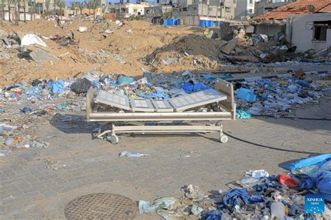 Nasser Hospital seen in southern Gaza Strip city of Khan Younis ...