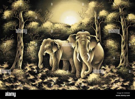 Sri Lankan Elephant Drawing