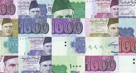 Pakistani Rupee 1000 PKR Banknotes Abstract Color Mosaic Pattern Stock ...