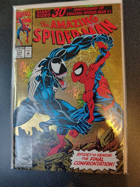 Amazing Spider-Man #375 Near Mint Gold Foil Cover High Grade NM! HOT ...