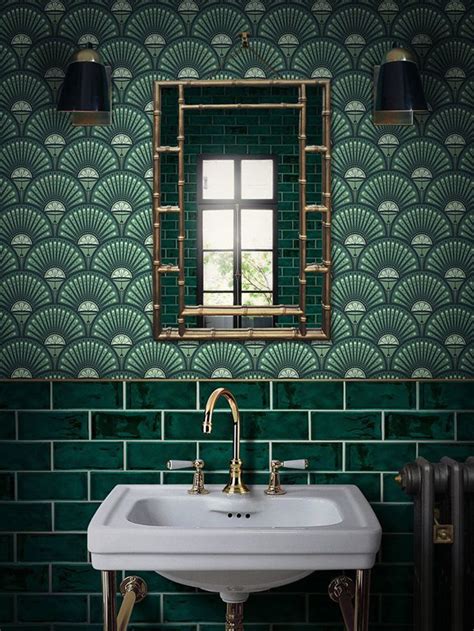 downstairs toilet wall tiles & wallpaper - Google Search | Bathroom tile designs, Peacock ...