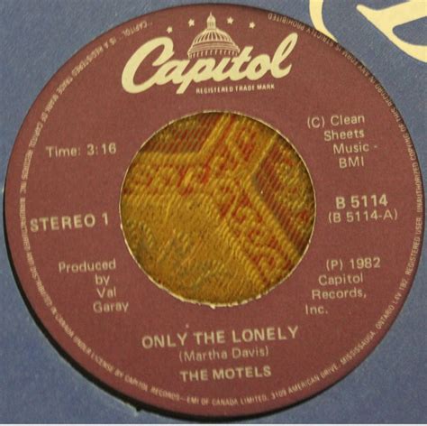 The Motels - Only The Lonely (1982, Vinyl) | Discogs