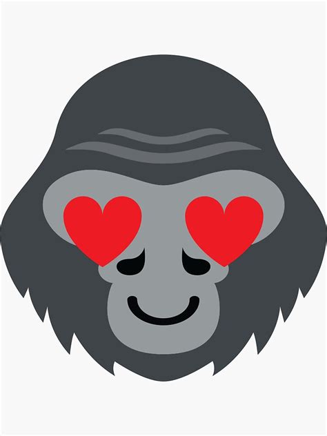 "Gorilla Emoji " Sticker by HippoEmo | Redbubble