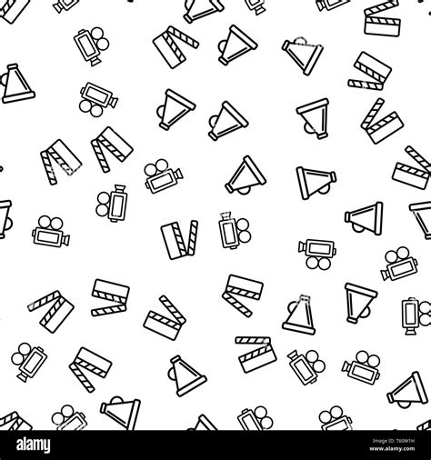 Cinematography Production Seamless Pattern Vector Stock Vector Image & Art - Alamy