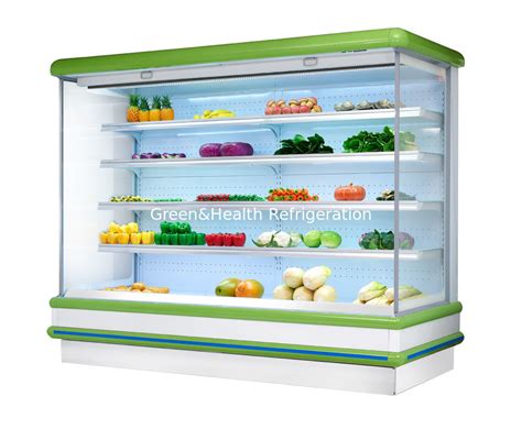 Commercial Open Display Refrigerator For Supermarket With Customized Size