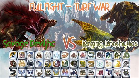 Raging Brachydios VS Savage Deviljho (FULL FIGHT) Turf War - YouTube