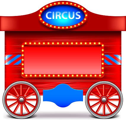 Circus Wagon Isolated On White Vector Stock Illustration - Download Image Now - iStock