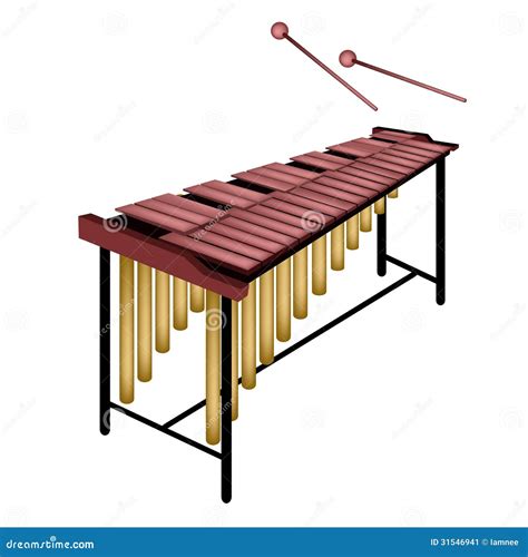 A Musical Marimba Isolated On White Background Stock Image - Image ...