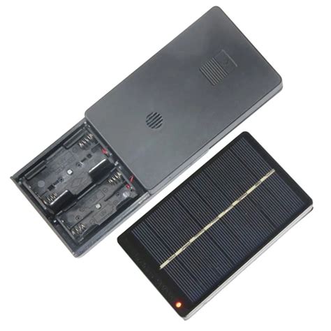 1W 4V Solar Panel Board Charging Box Charger Energy Charging Power Supply Box For 2*AA/AAA ...