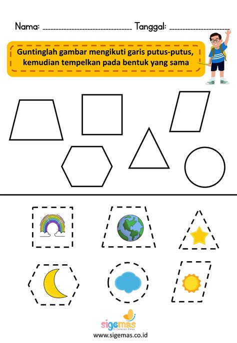 Menggunting Gambar Alam Semesta 2 PAUD - Kurikulum Merdeka