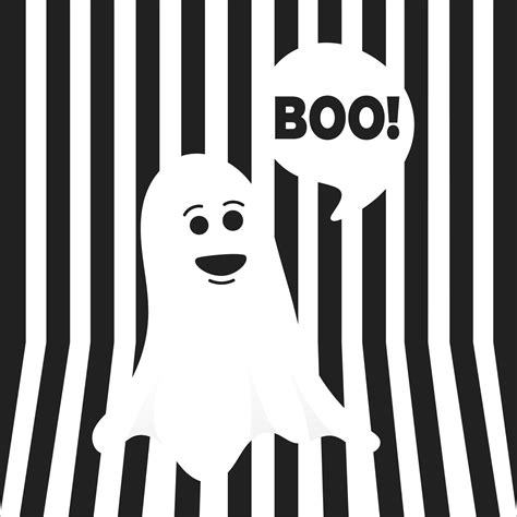 Boo ghost halloween message concept. 5249580 Vector Art at Vecteezy