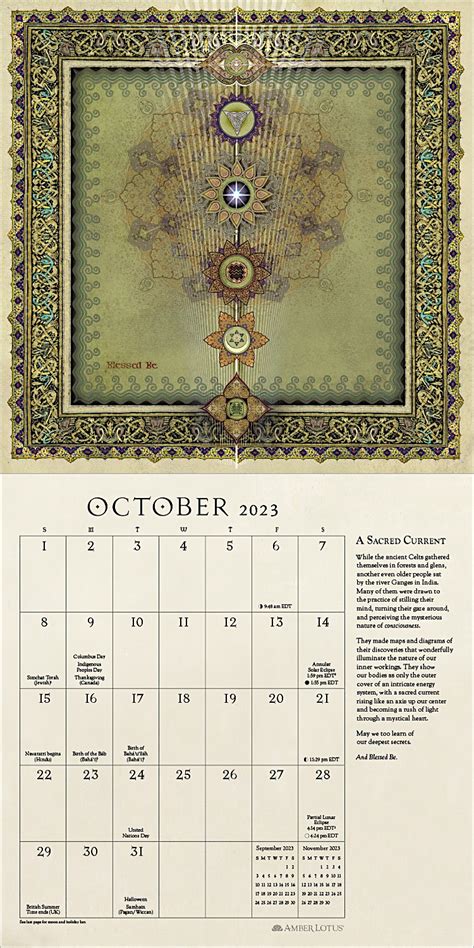 Celtic Blessings - 2023 Wall Calendar by Amber Lotus | 9781631368615 ...