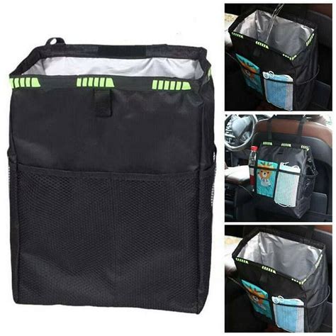 Waterproof Car Trash Bag Litter Can Garbage Bin Seat Organizer Storage ...