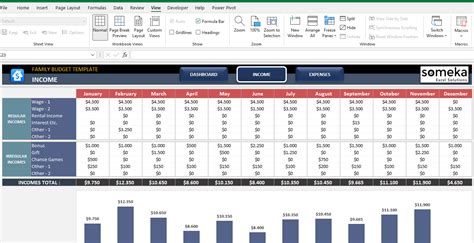 Monthly Household Budget Excel Template - Free Printable Worksheet