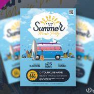 Summer Beach House Party Flyer PSD | Flyer PSD