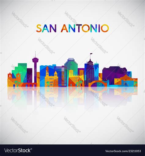 San antonio skyline silhouette Royalty Free Vector Image