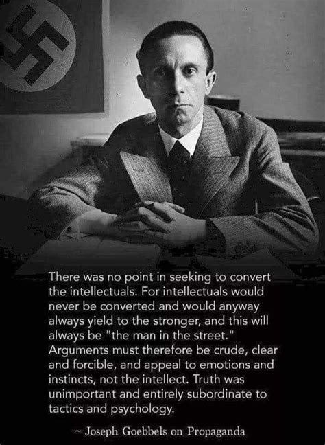 Did Goebbels Say Intellectuals 'Would Always Yield to the Stronger ...