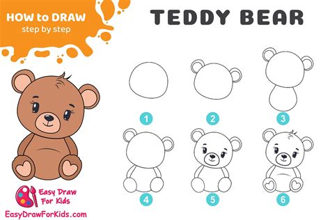 How To Draw A Cute Teddy Bear Step By Step Easy