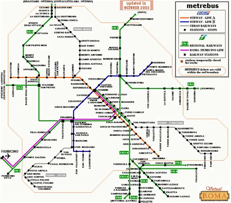 termini station map rome | map of Rome's subway and railway transport (in full) | Rome plans ...