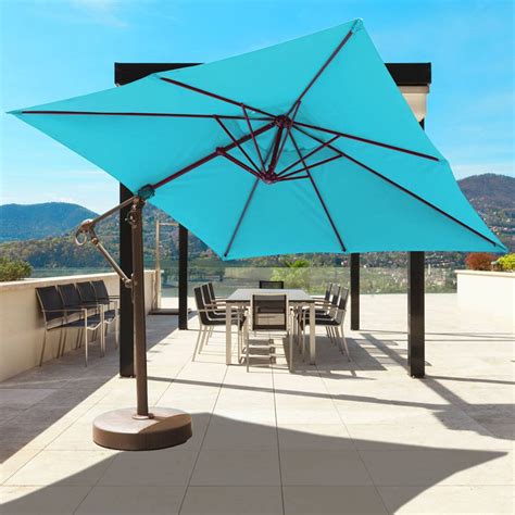 Easy Tilt and Easy Lift 10ft x 10ft Cantilever Umbrella by Galtech - 897