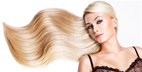 Beautiful Woman With Long White Hair. Stock Photo - Image of hairstyle ...