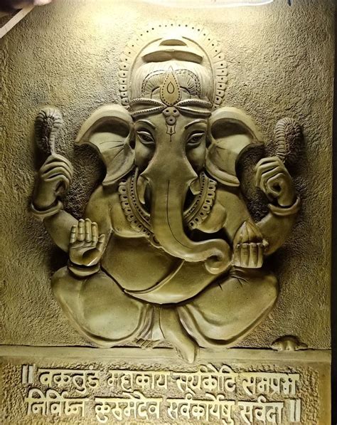 Ganpati clay wall mural | Mural wall art, Mural art design, Relief sculpture