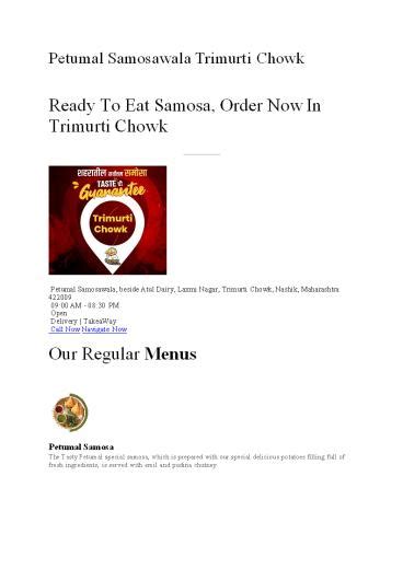 PPT – Order Samosa Online | Best Samosa Near Me | Best Samosa In ...