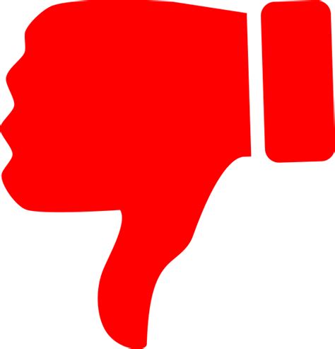 Thumbs-dwn-icon-red-th Clip Art at Clker.com - vector clip art online ...