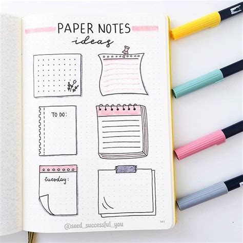 Bullet Journal Tutorials on Instagram: “Paper notes ideas 📝 ⠀⠀⠀⠀⠀⠀⠀⠀⠀ ⠀⠀⠀⠀⠀⠀⠀⠀⠀ Thanks to ...