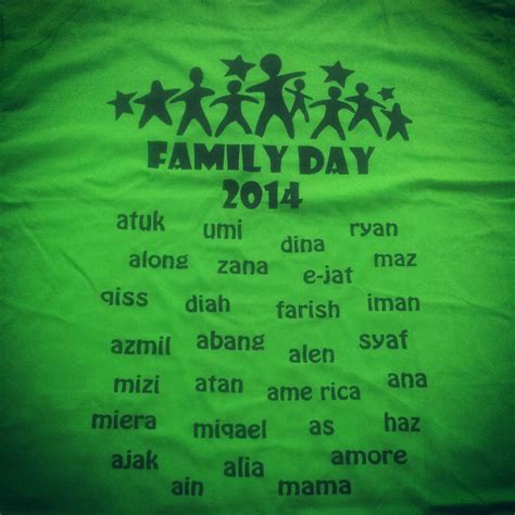 CETAKAN TSHIRT (DESIGN SENDIRI DITERIMA): Baju Family Day