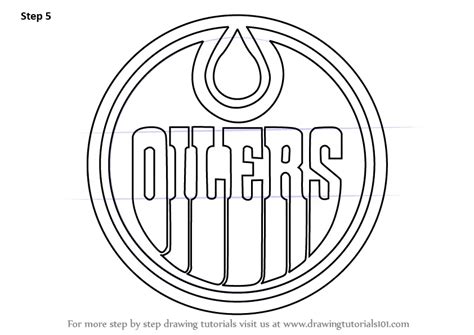 How to Draw Edmonton Oilers Logo (NHL) Step by Step | DrawingTutorials101.com