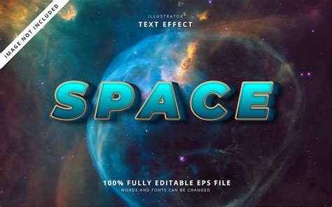 Premium Vector | Space text effect