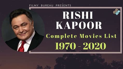 Rishi Kapoor | Complete Movies List | 1970-2020 - YouTube