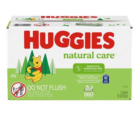 Natural Care Sensitive Baby Wipes, Unscented, 560 units – Huggies : Wet ...