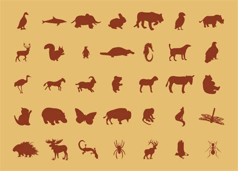 Free Vector: Animals Silhouettes vector free file | Download now!